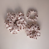 Truffle Cream Polka Satin Scrunchie