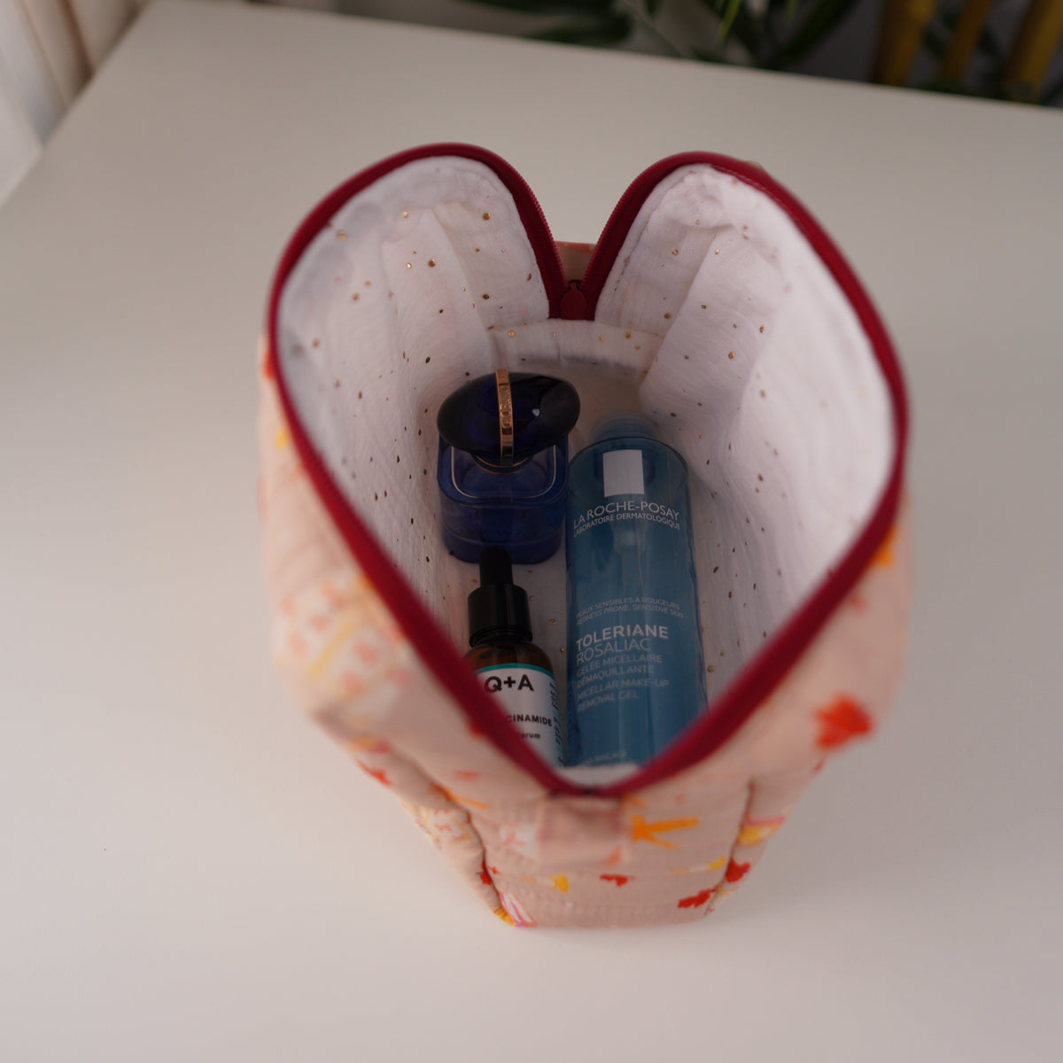 Autumn Leaves Quilted Makeup Bag