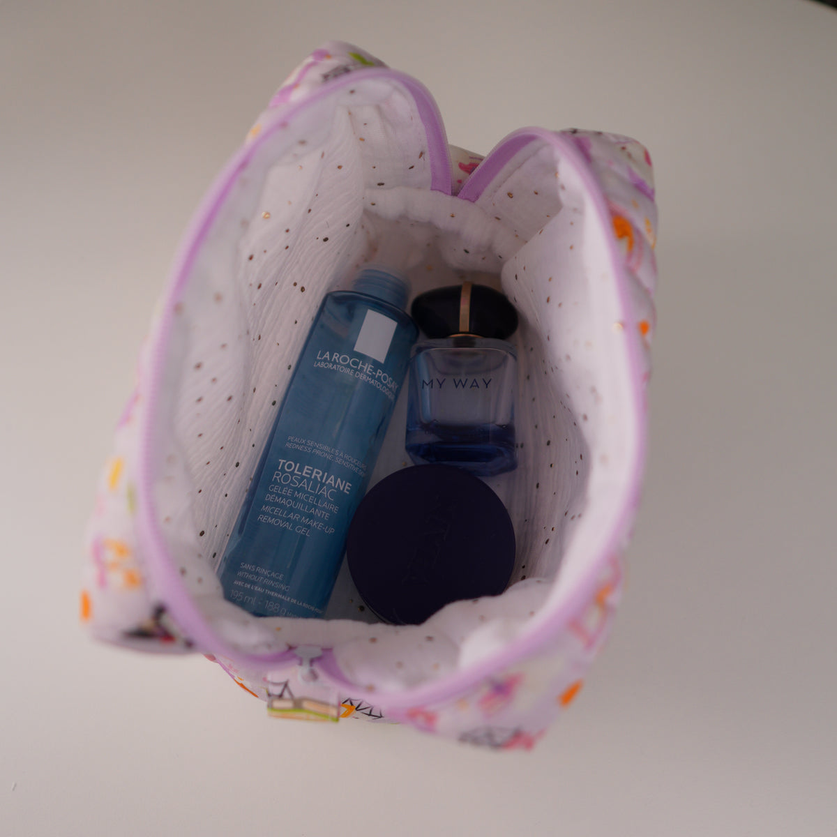 Ghosty Quilted Makeup Bag