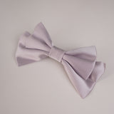 Silver Gray Small Hair Bow Clip