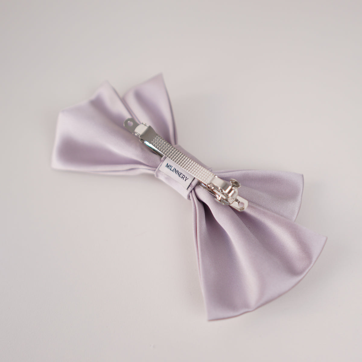 Silver Gray Small Hair Bow Clip