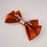 Old Brick Small Hair Bow Clip
