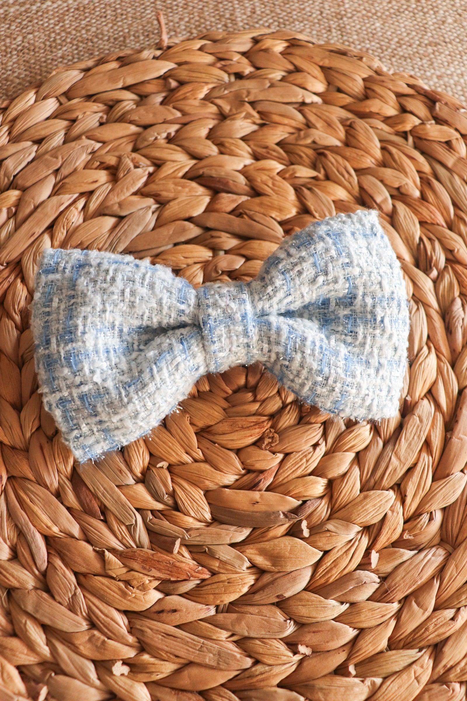 Dreamy Tweed Hair Bow Clip - Petite - Milinnery