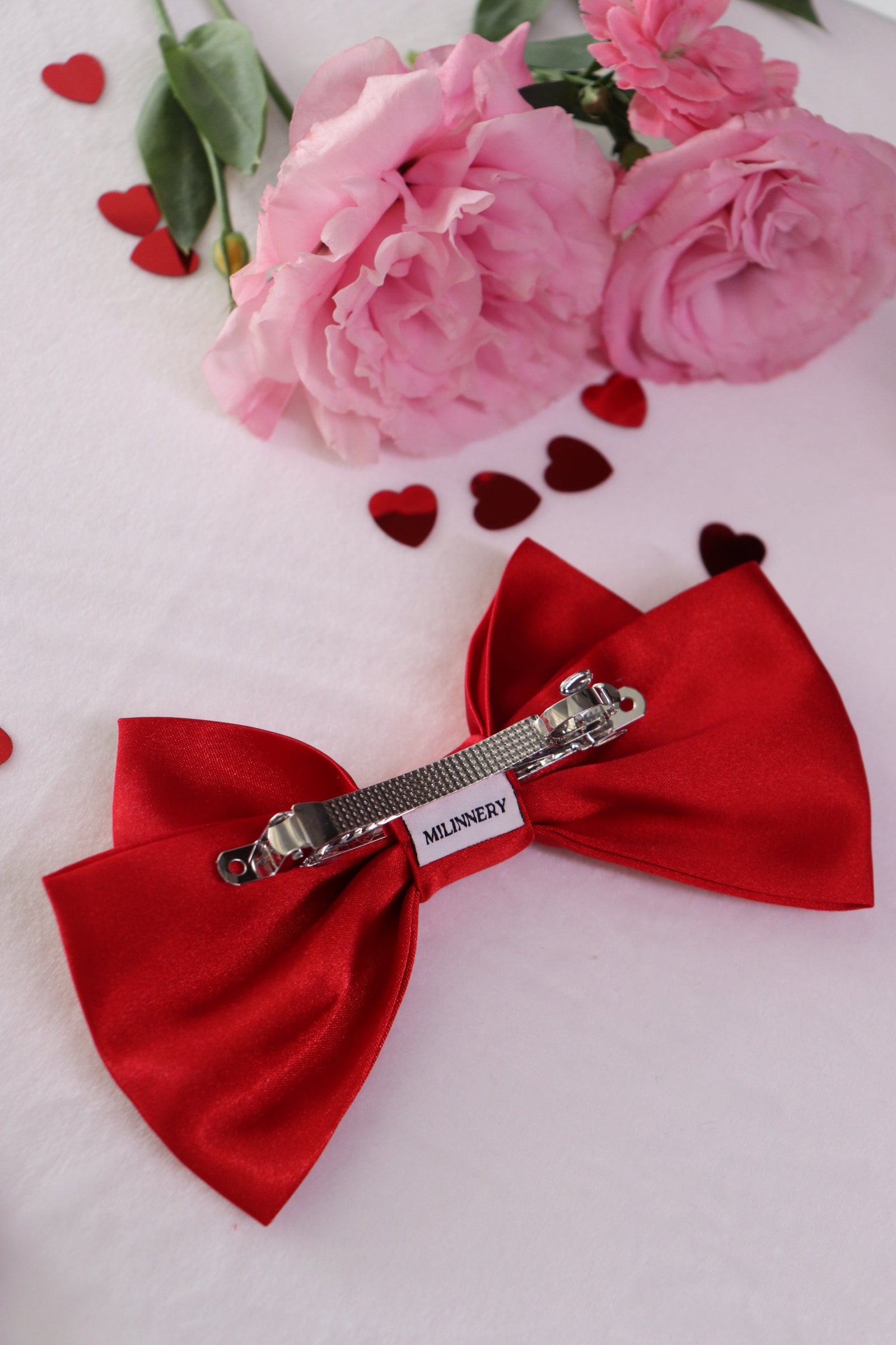 Cupid Charm Small Hair Bow Clip
