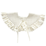 Colletto staccabile in tweed color crema