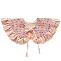 Pink Tweed Detachable Collar