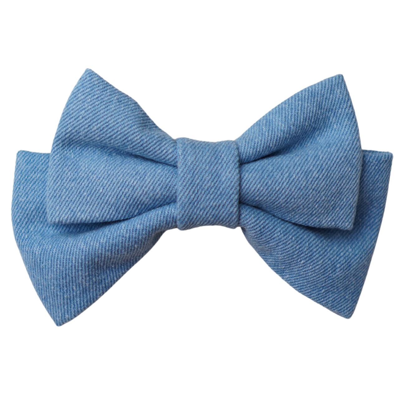Denim Small Hair Bow Clip