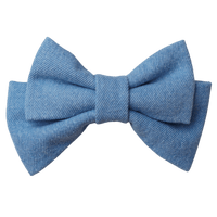Denim Small Hair Bow Clip