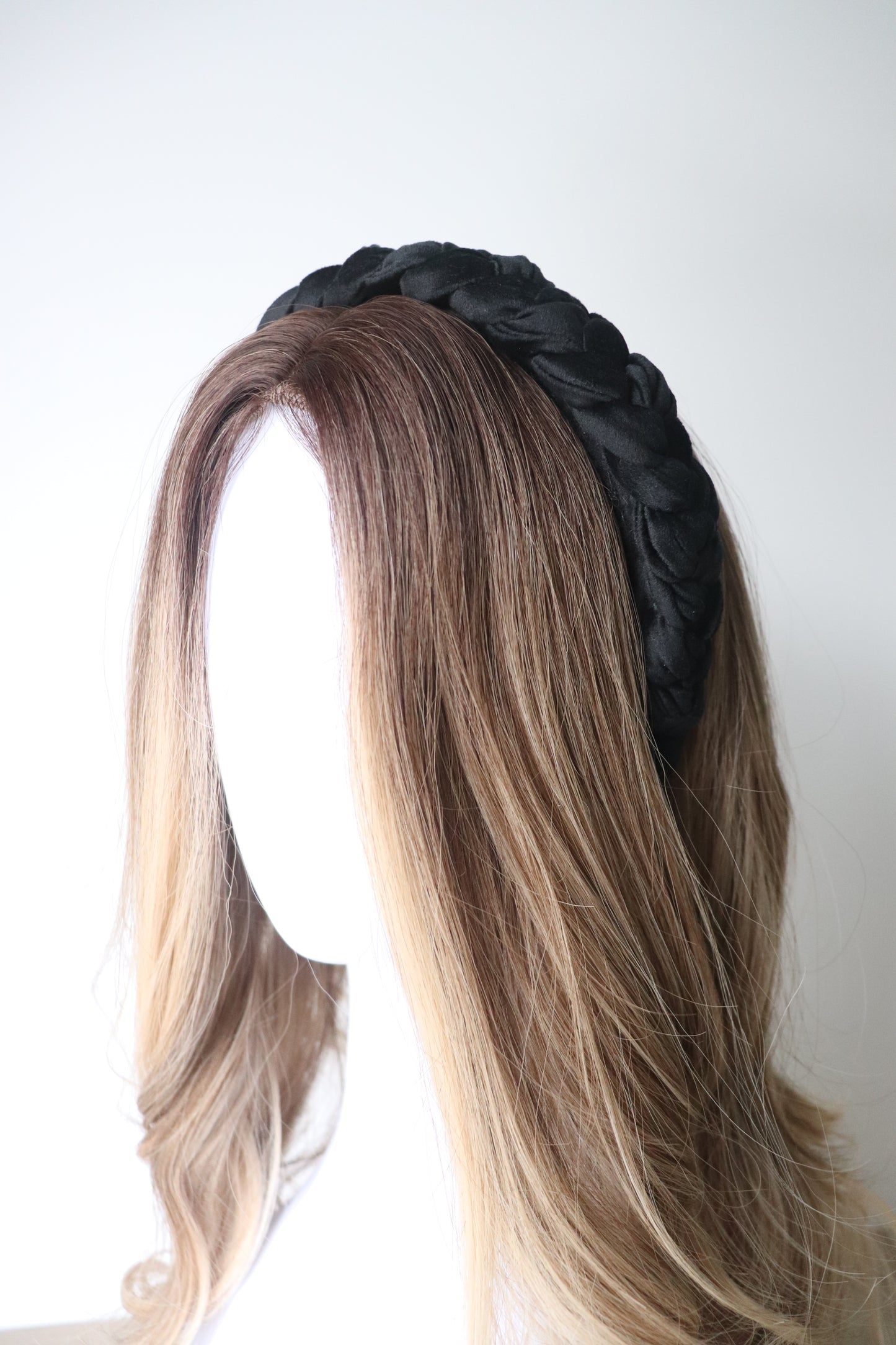 Bandeau en velours tressé ombré