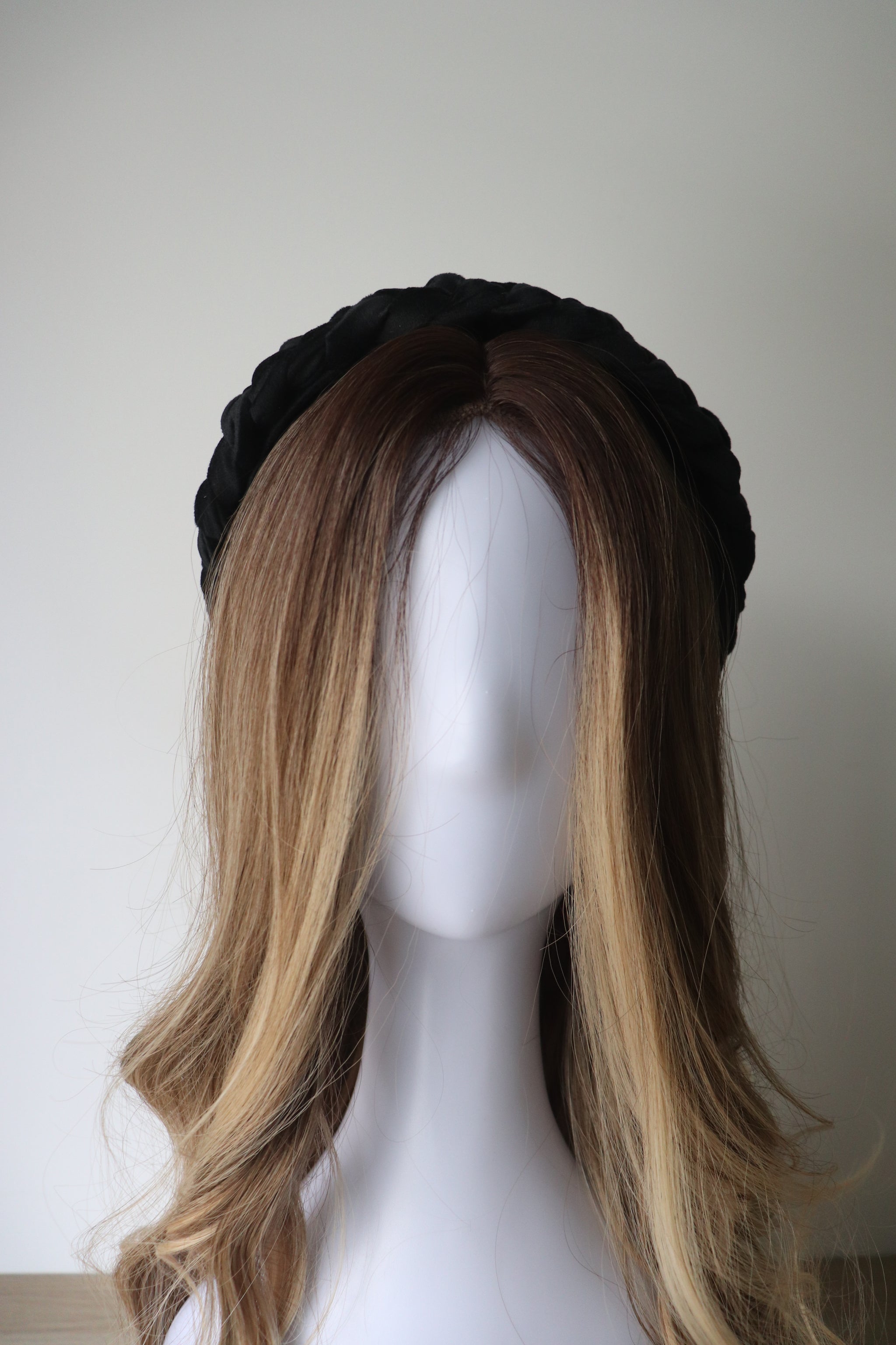 Bandeau en velours tressé ombré