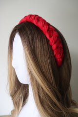 Carmine Braided Velvet Headband
