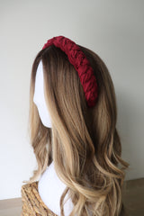 Merlot Braided Velvet Headband