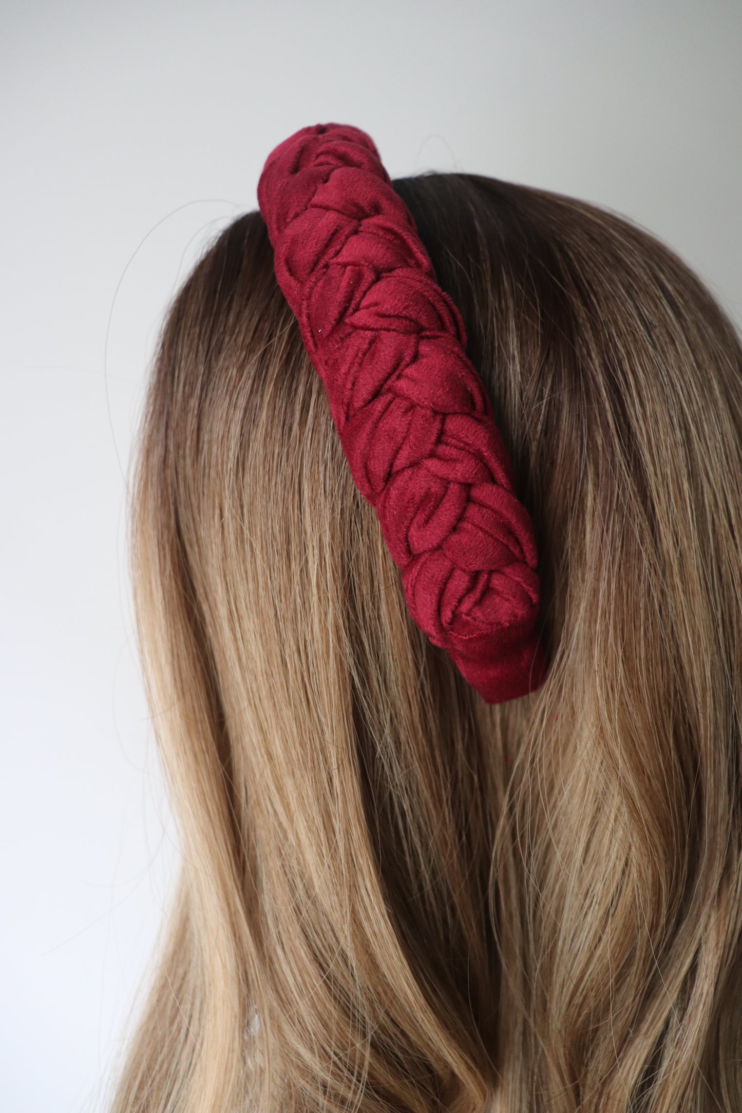Merlot Braided Velvet Headband