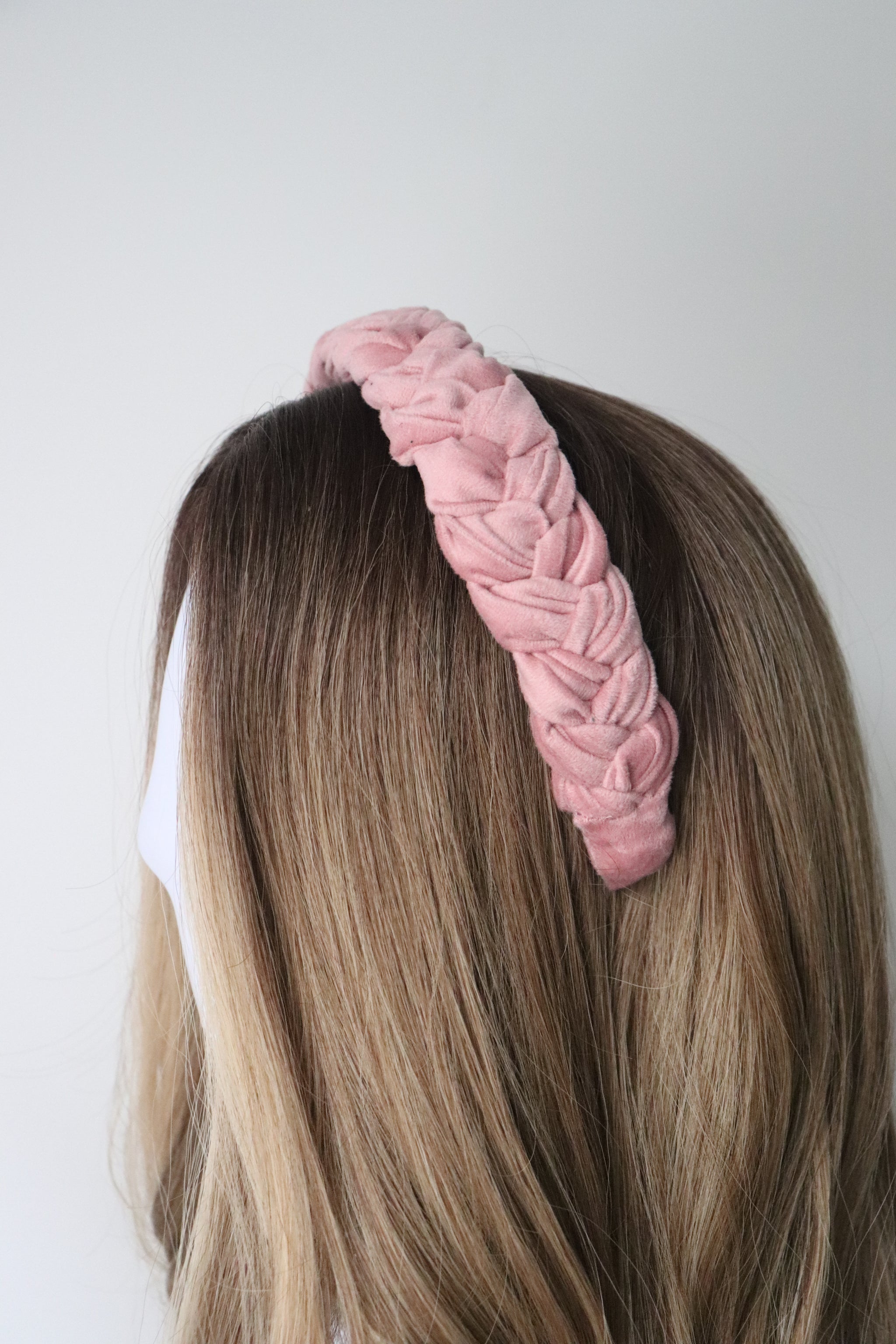 Blushy Braided Velvet Headband