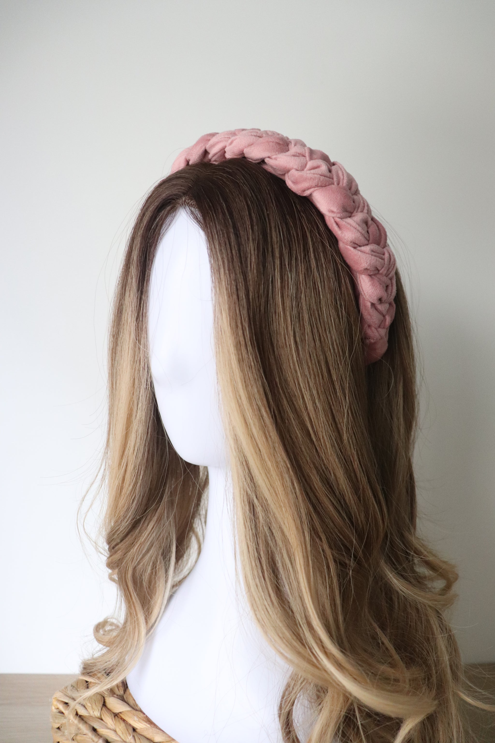 Blushy Braided Velvet Headband