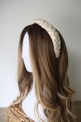 Almond Braided Velvet Headband