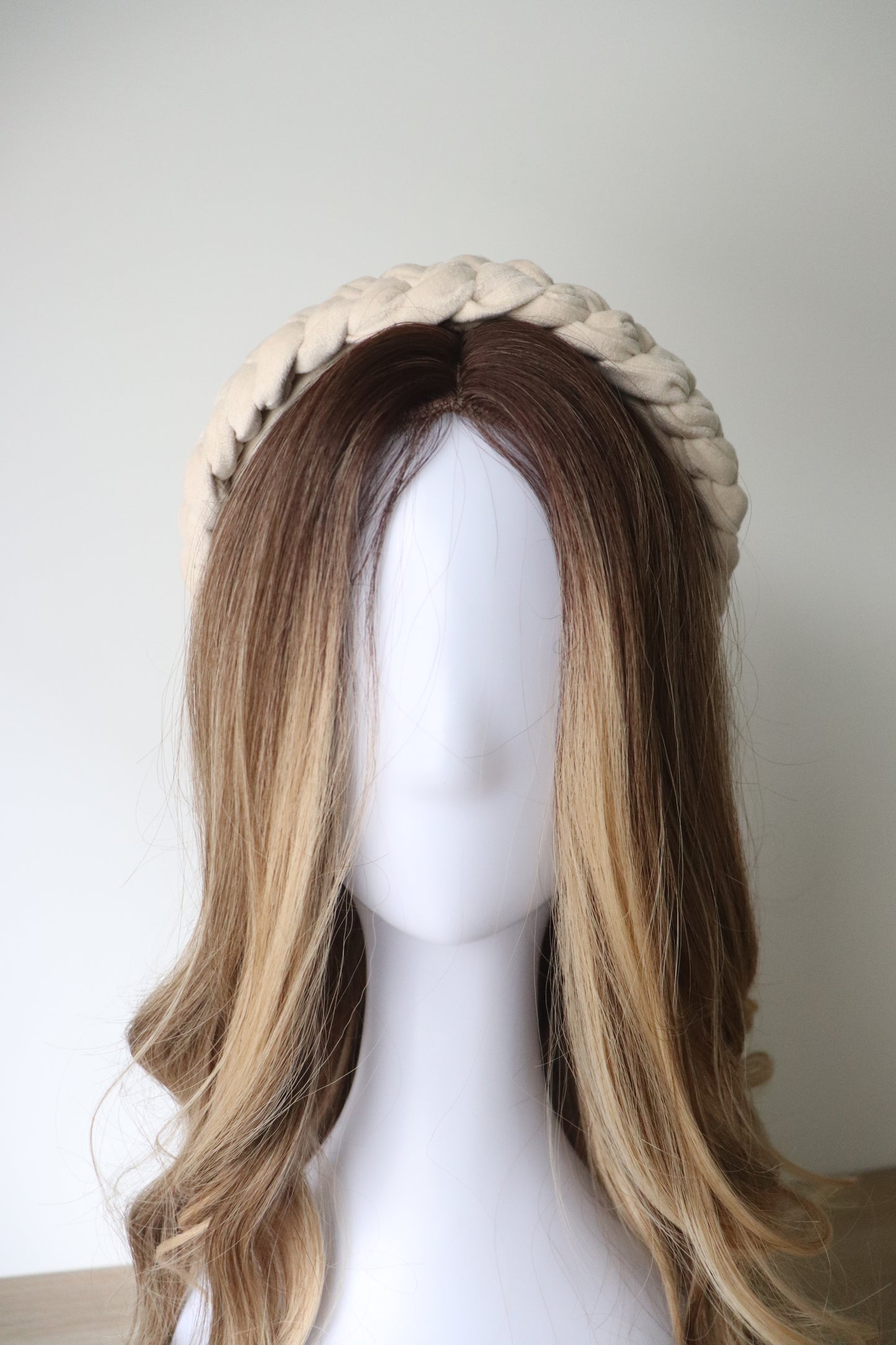 Almond Braided Velvet Headband