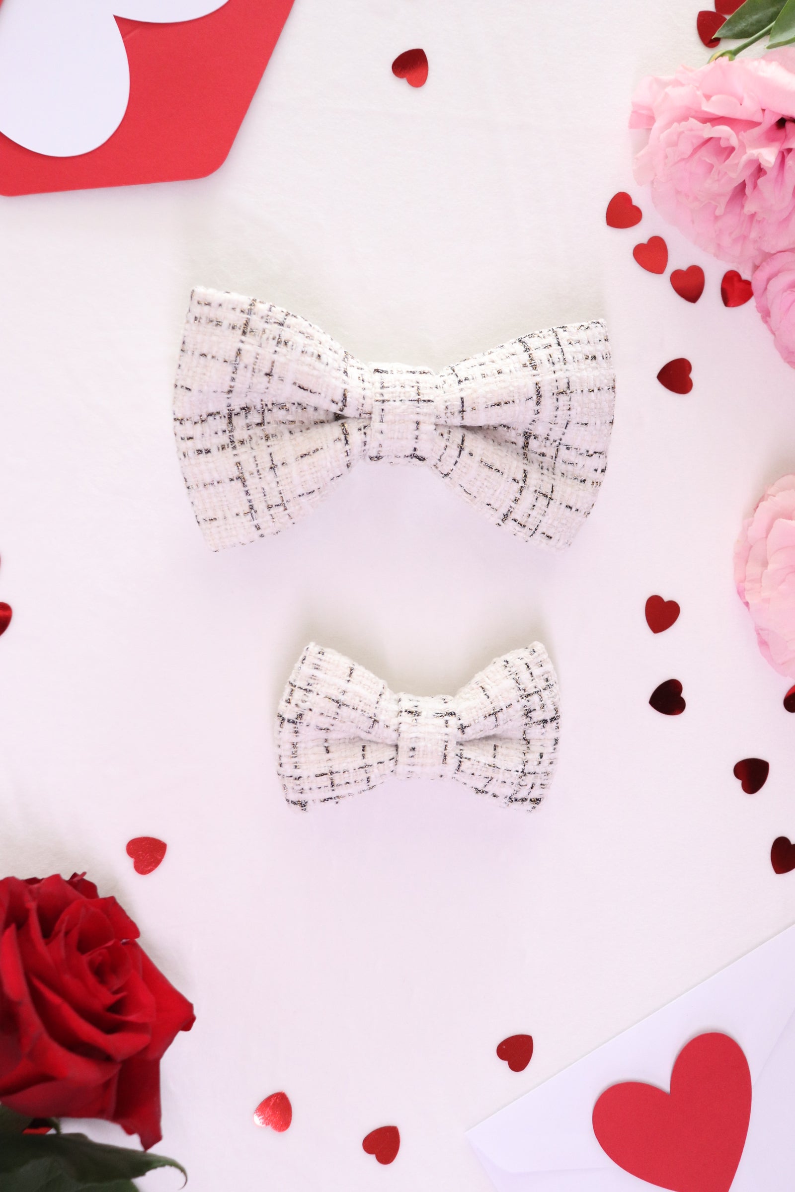 Darling Tweed Hair Bow Clip