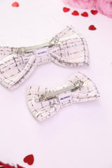 Darling Tweed Hair Bow Clip
