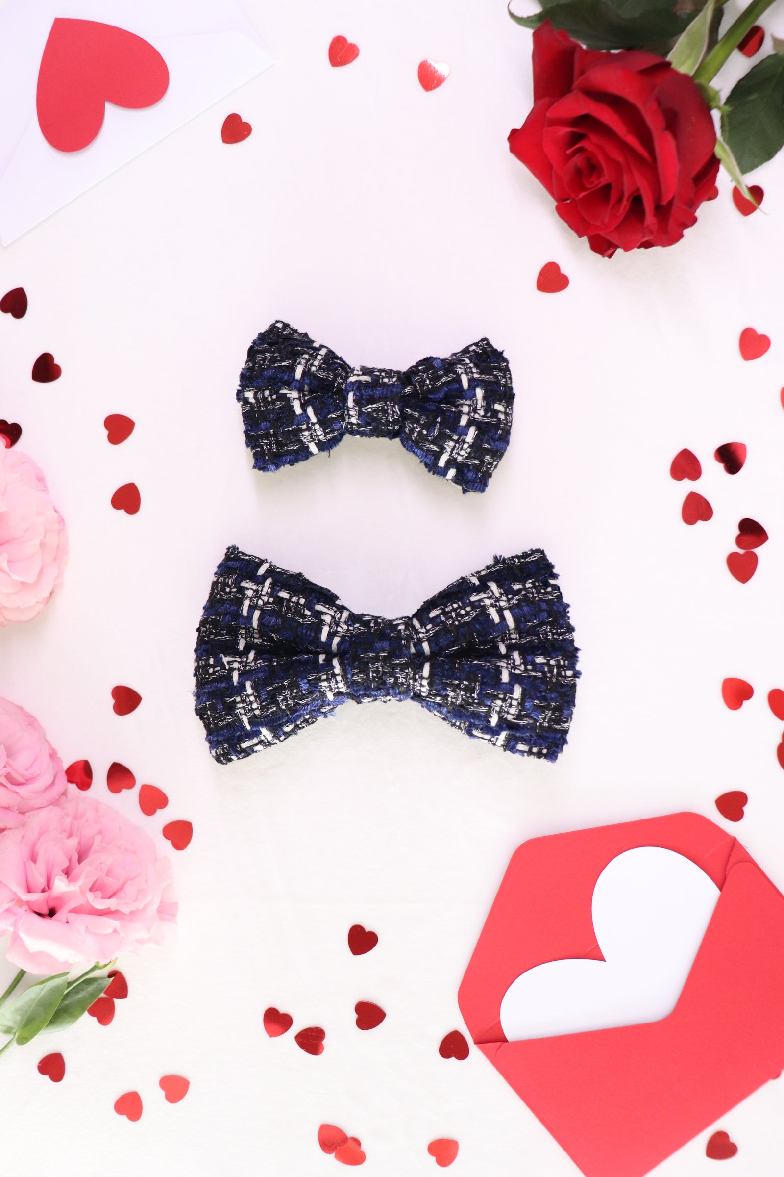 Lush Tweed Hair Bow Clip