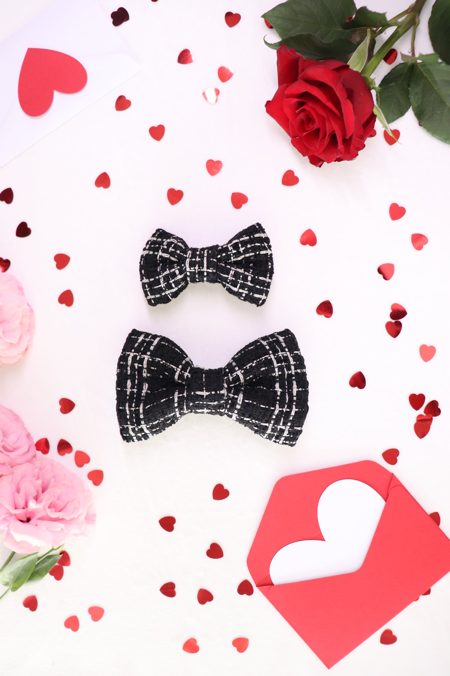 Starlit Tweed Hair Bow Clip