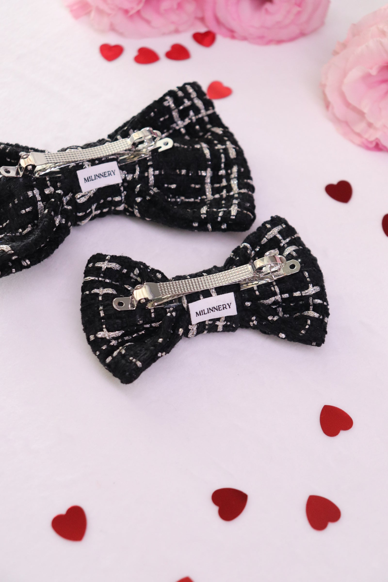 Starlit Tweed Hair Bow Clip