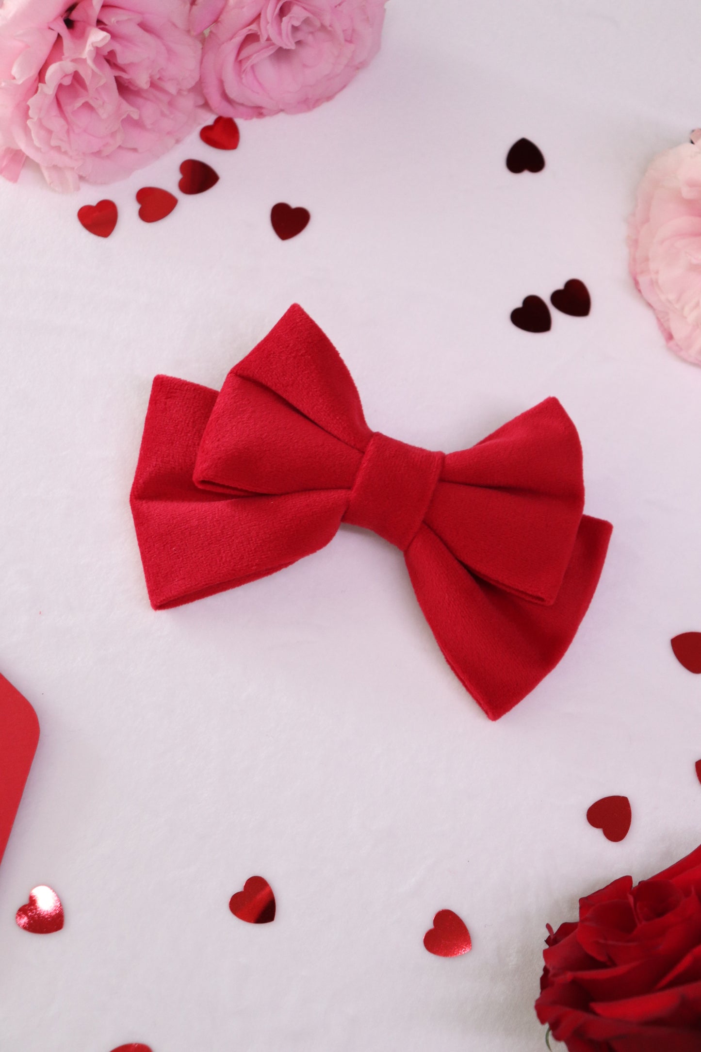 Cherry Cloud Small Hair Bow Clip