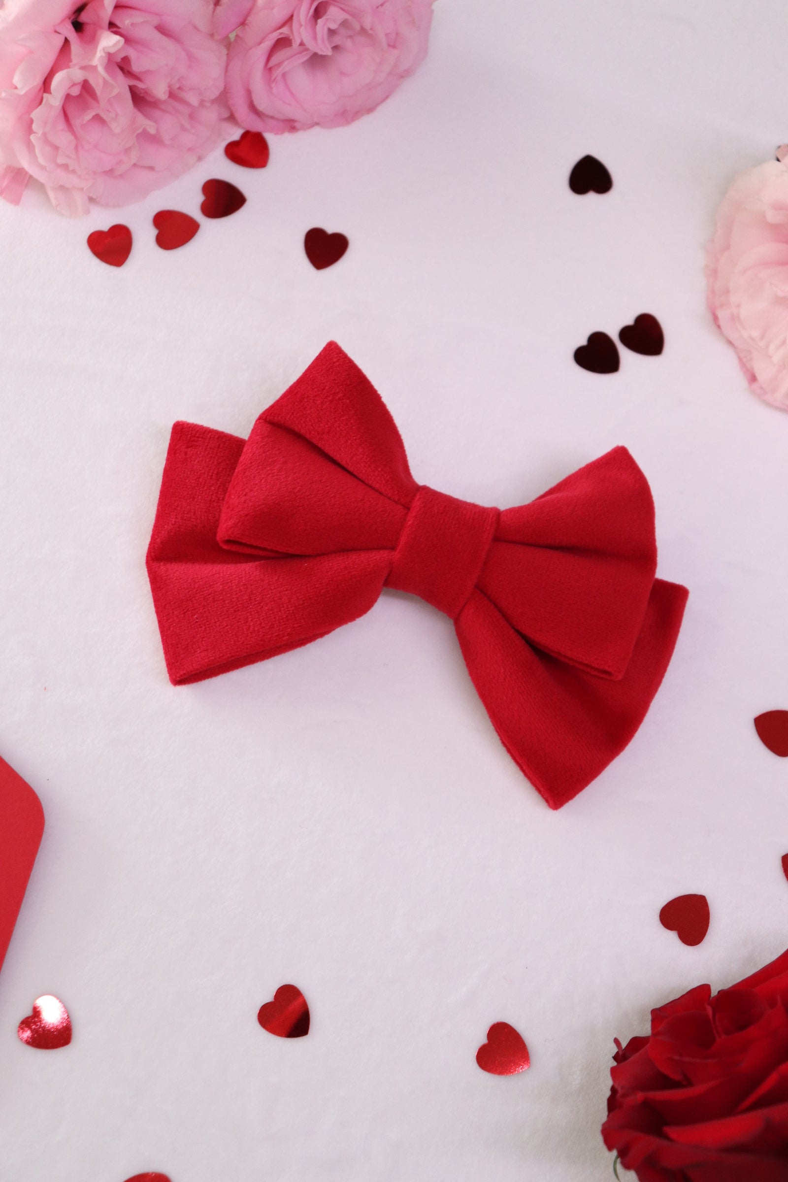 Cherry Cloud Small Hair Bow Clip