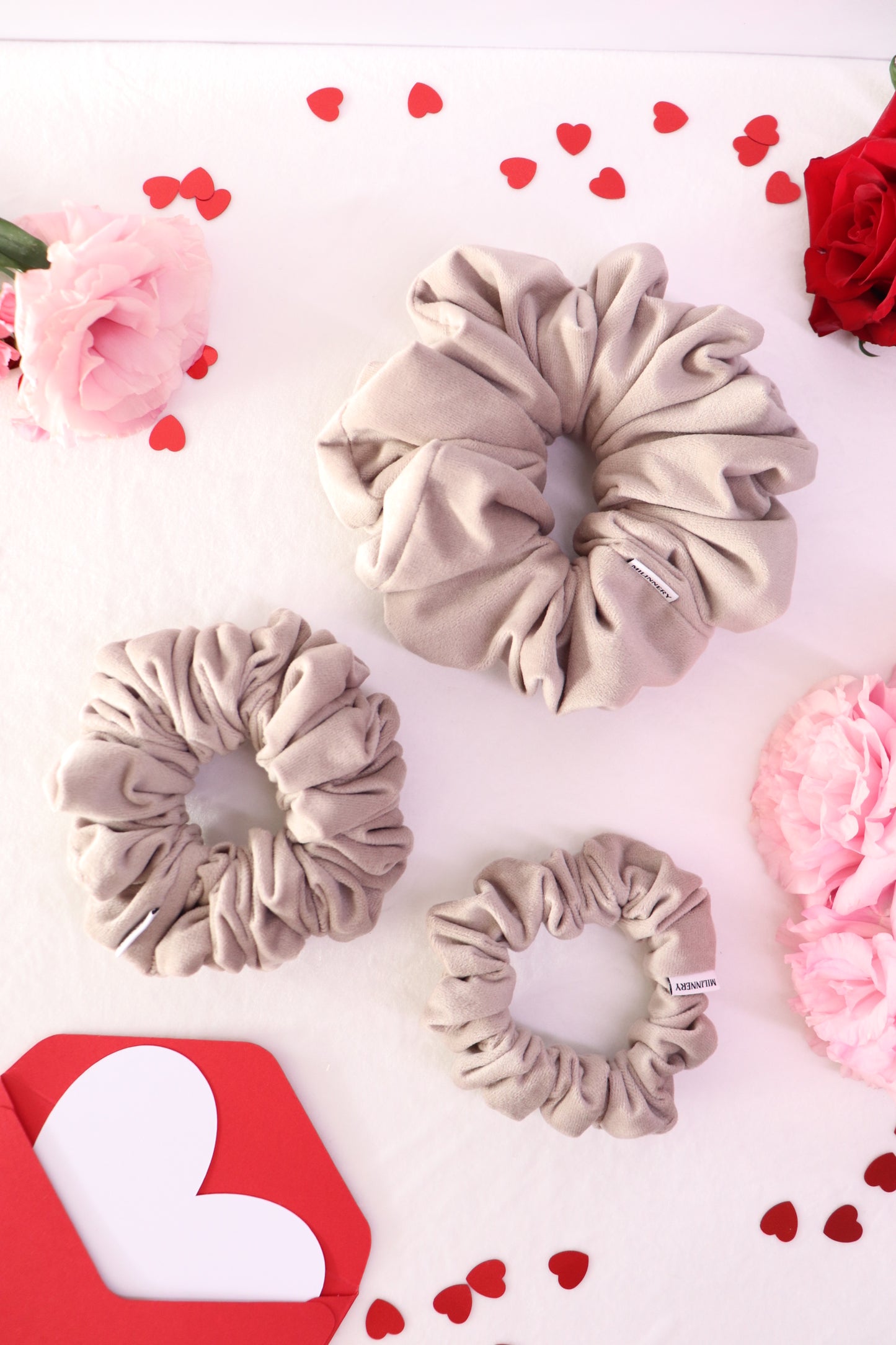 Golden Sand Velvet Scrunchie