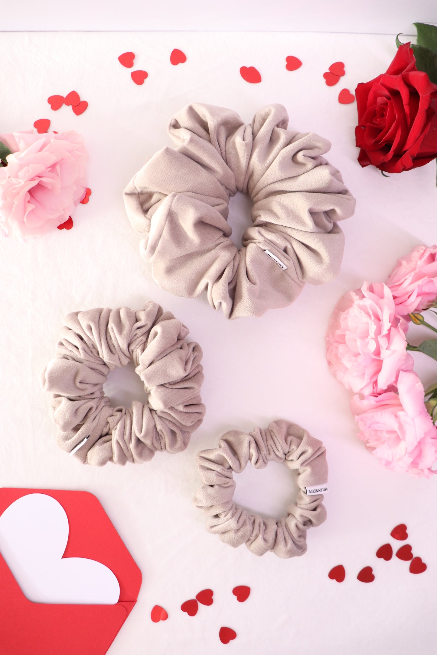 Golden Sand Velvet Scrunchie