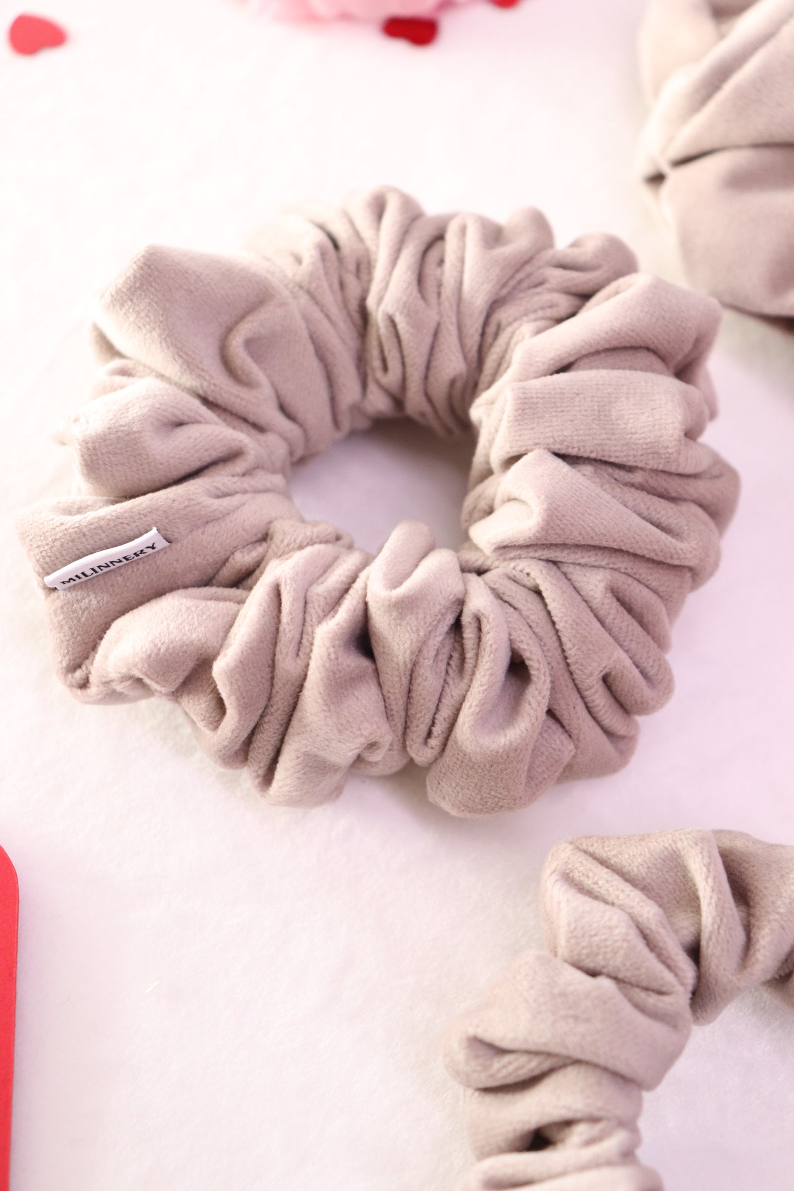 Golden Sand Velvet Scrunchie