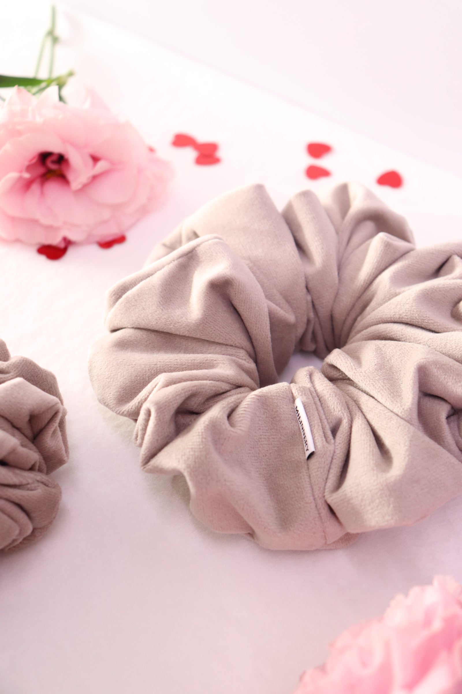 Golden Sand Velvet Scrunchie