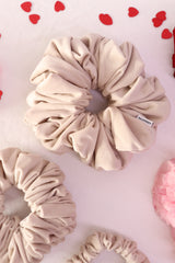 Ivory Cloud Velvet Scrunchie