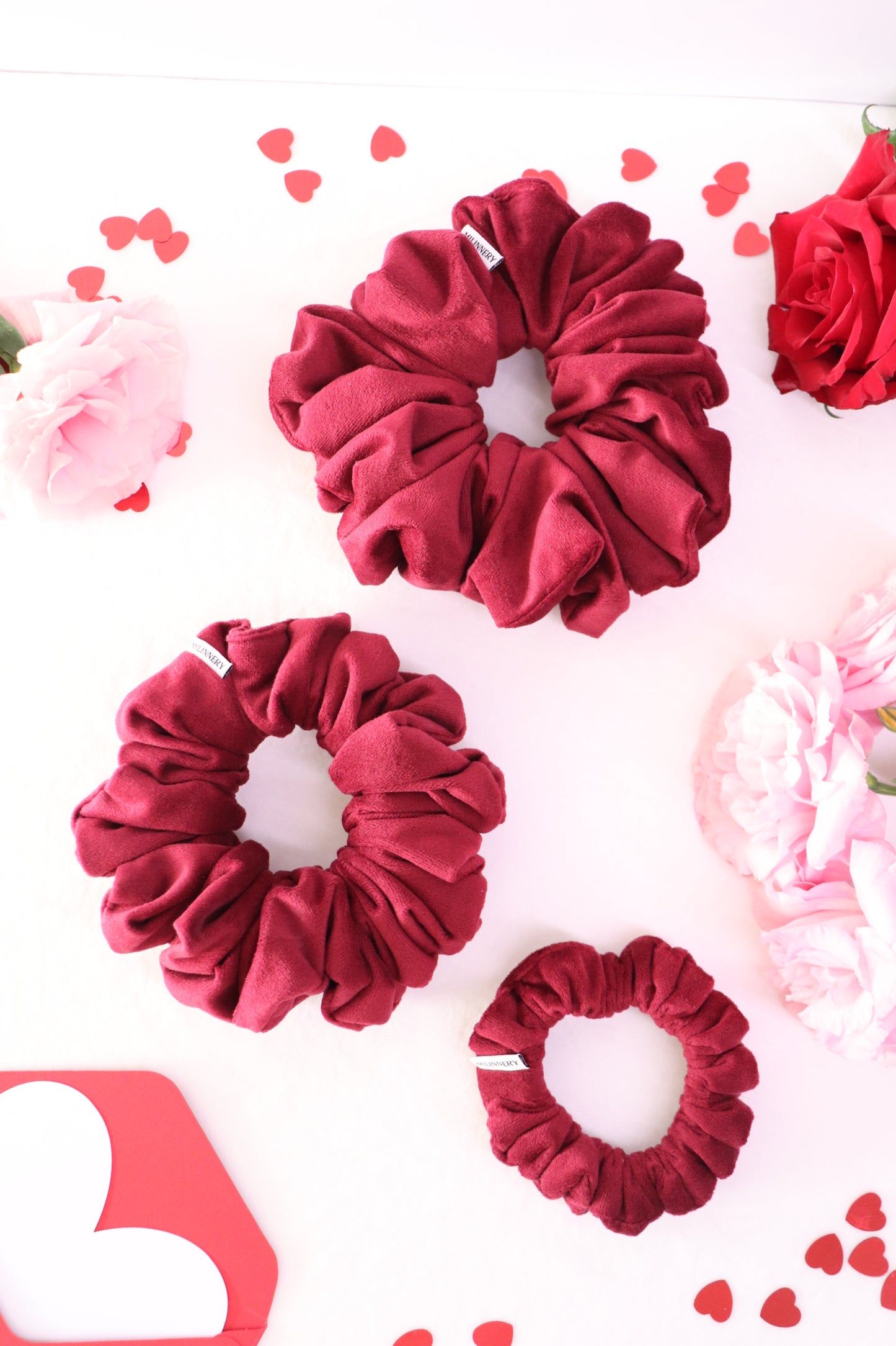 Crimson Kiss Velvet Scrunchie