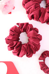 Crimson Kiss Velvet Scrunchie