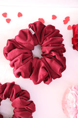Crimson Kiss Velvet Scrunchie