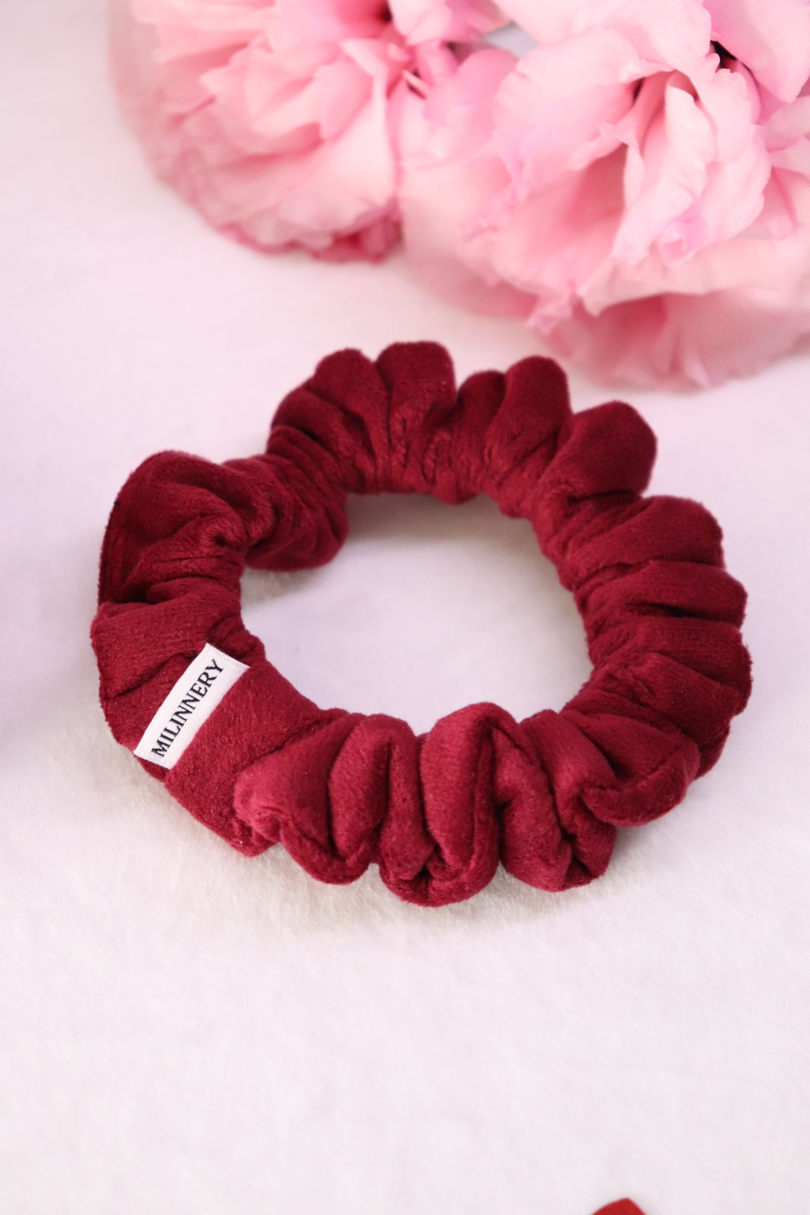 Crimson Kiss Velvet Scrunchie