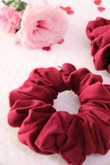 Crimson Kiss Velvet Scrunchie