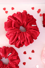 Scarlet Flame Velvet Scrunchie