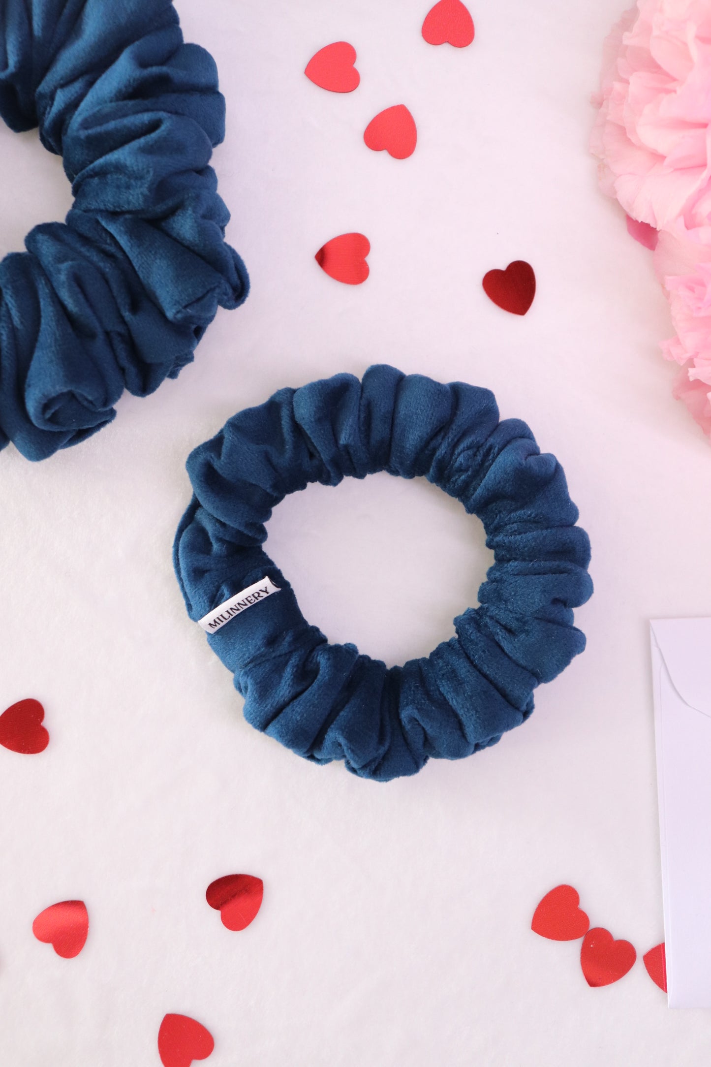 Midnight Sapphire Velvet Scrunchie