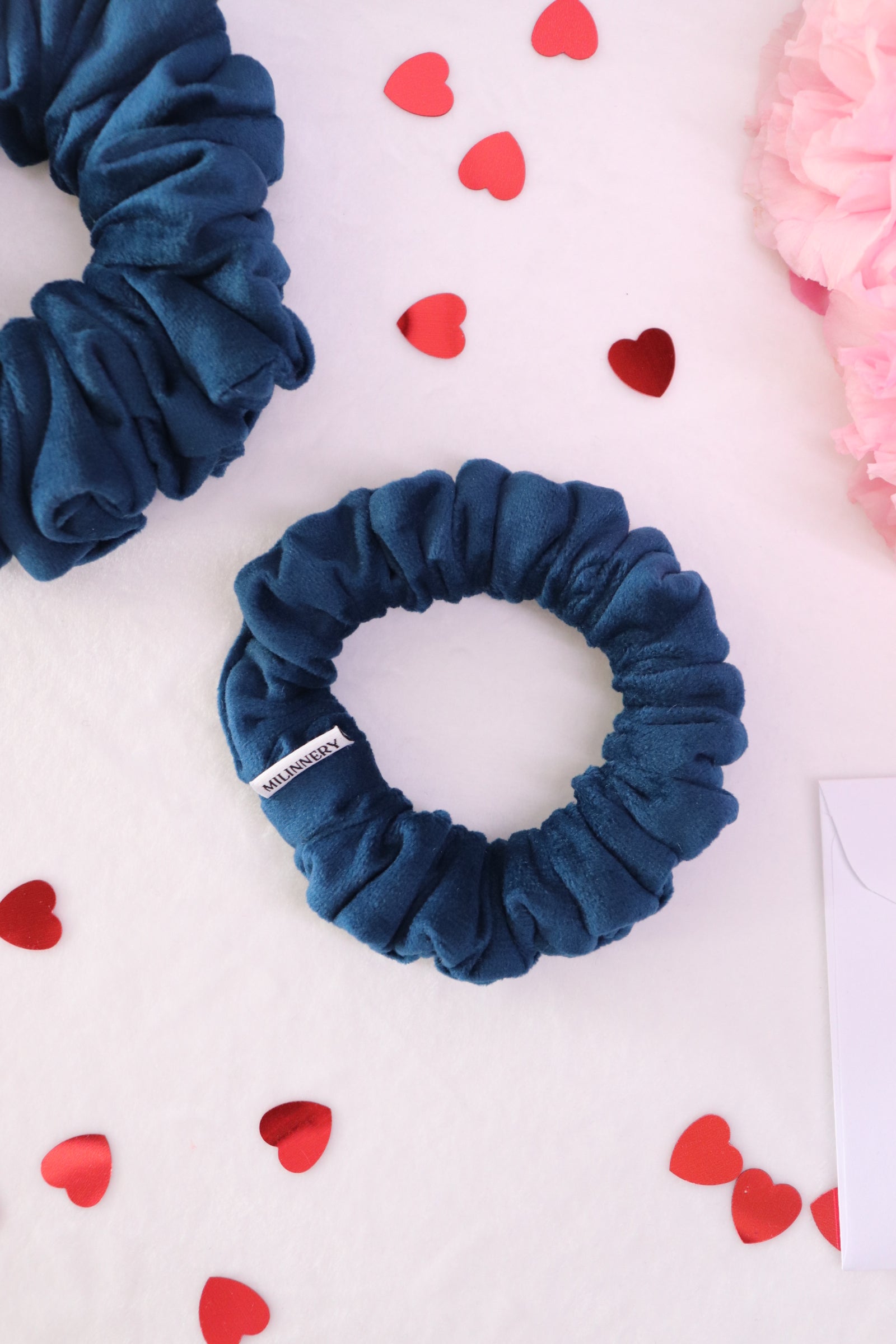 Midnight Sapphire Velvet Scrunchie