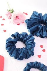 Midnight Sapphire Velvet Scrunchie