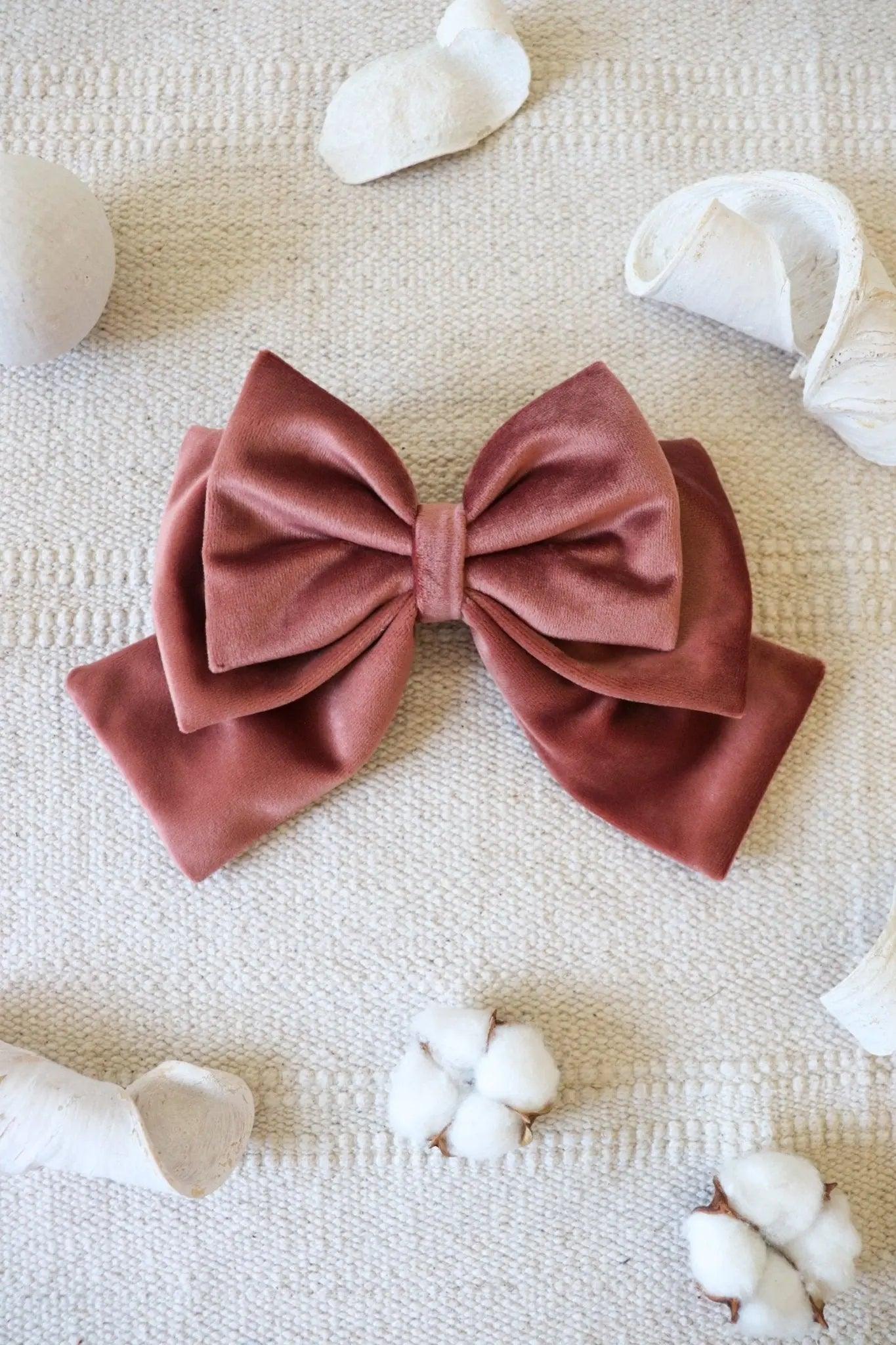 Pink Hair Bow Clip - Milinnery