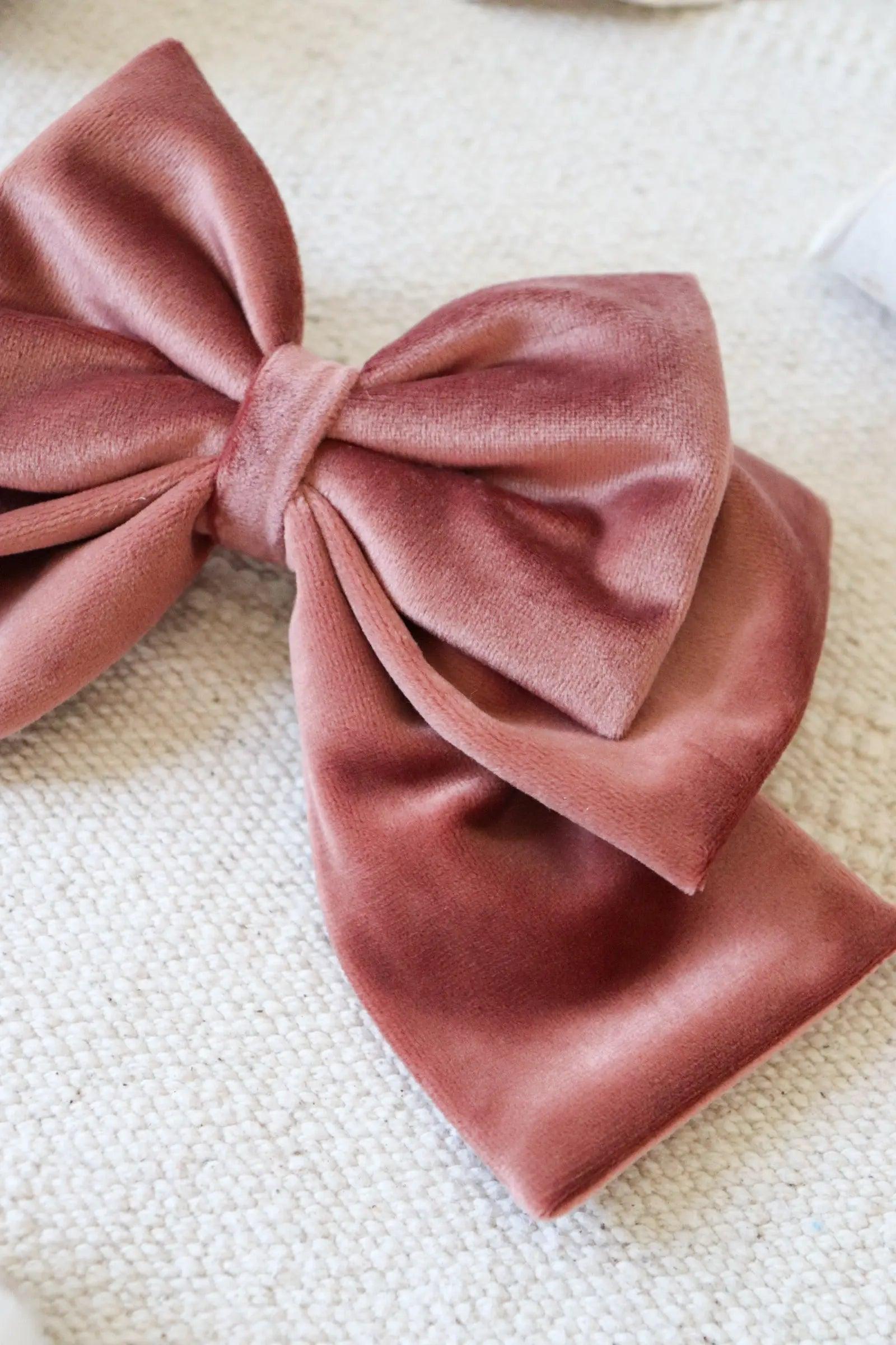 Pink Hair Bow Clip - Milinnery