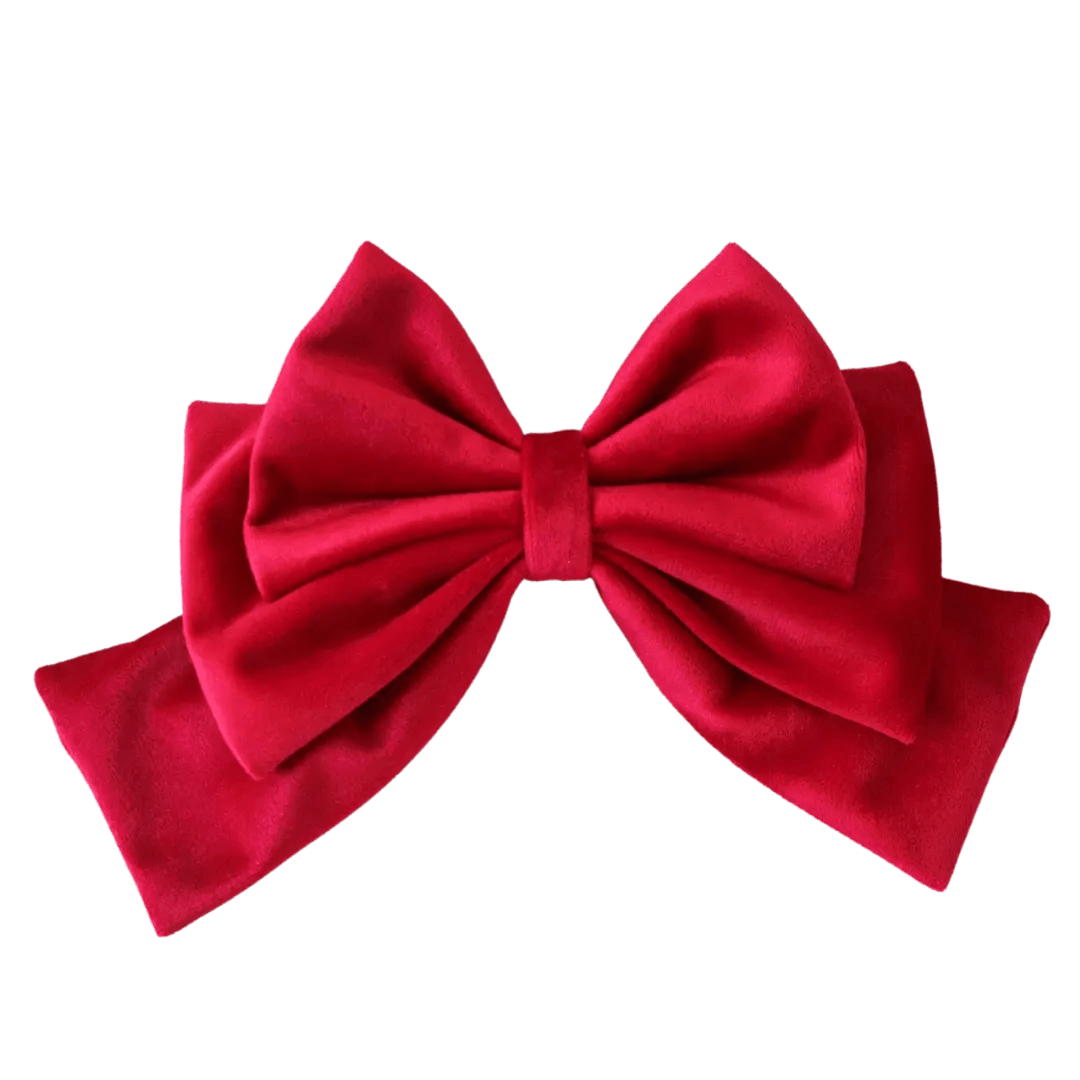 Red Hair Bow Clip - Milinnery