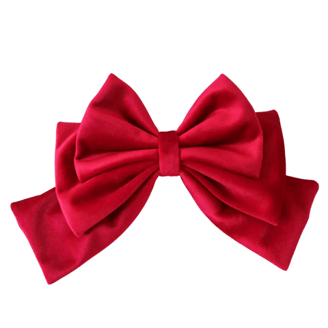 Red Hair Bow Clip - Milinnery