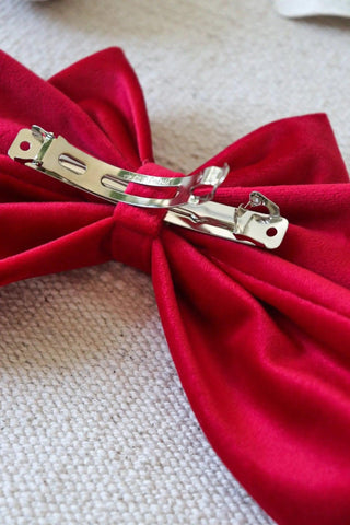 Red Hair Bow Clip - Milinnery