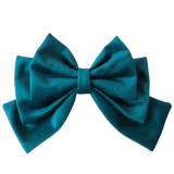 Teal Hair Bow Clip - Milinnery