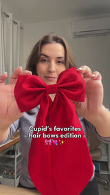 Cherry Long Tail Hair Bow Clip